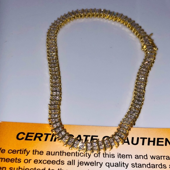 Real diamond 2row diamond tennis bracelet NOT CZ NOT FAKEAuthenticity card incl. - Picture 5 of 6